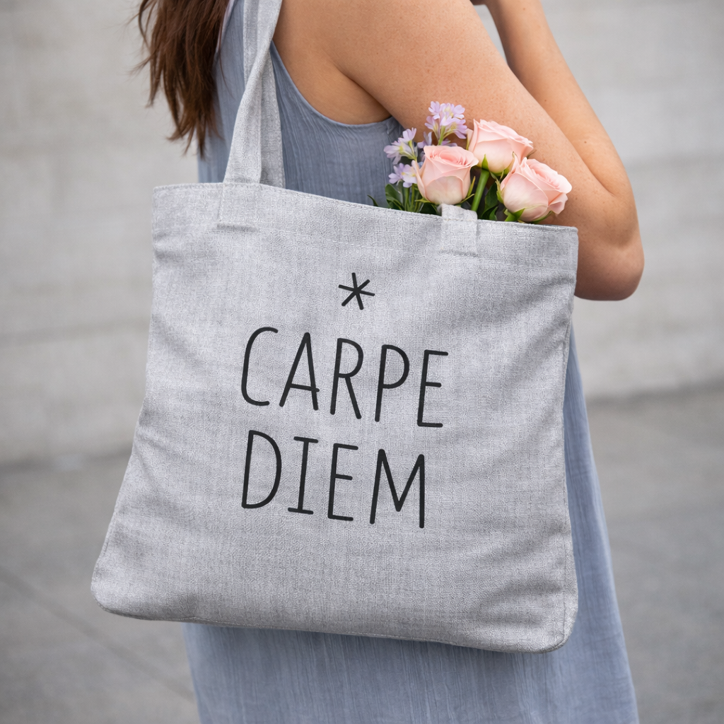Bolsa tote estampada Carpe Diem - Dressygt