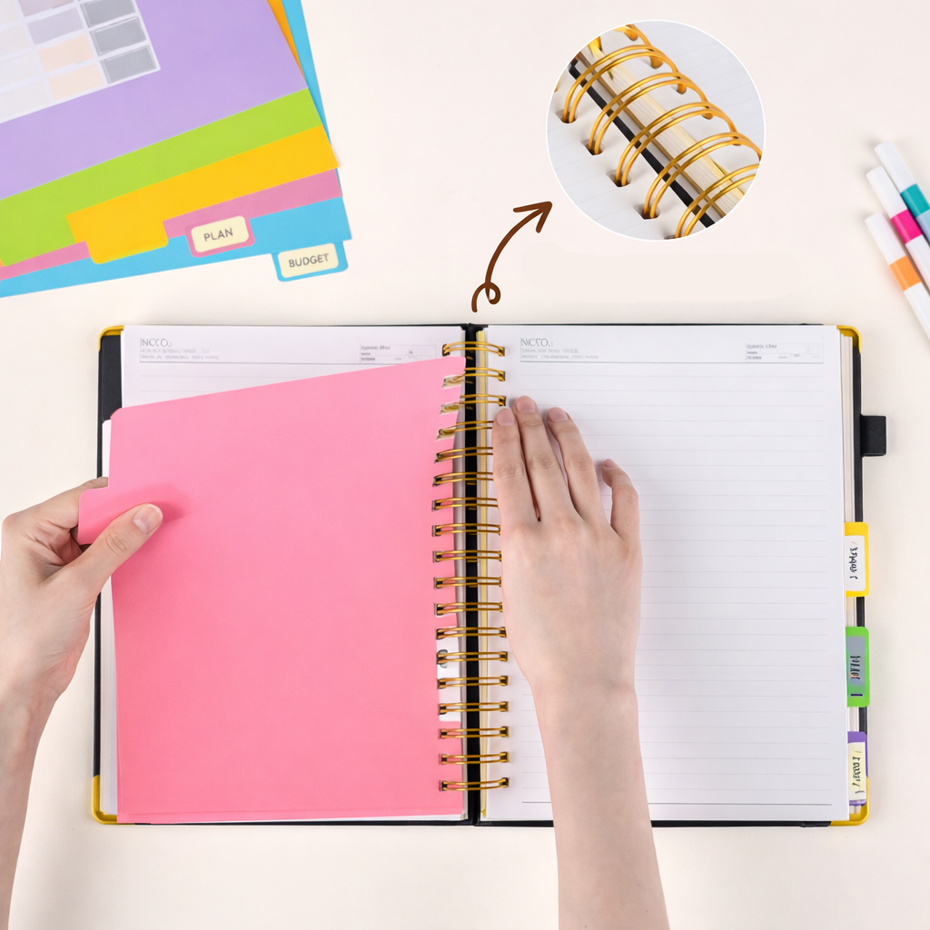 Cuaderno de notas con 5 separadores - Dressygt