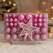 Set de esferas navideñas con estrella