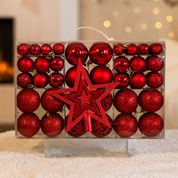 Set de esferas navideñas con estrella