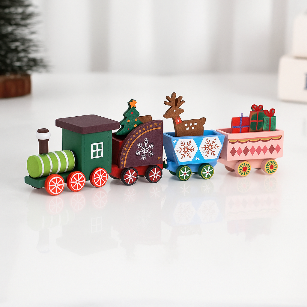 Tren navideño decorativo