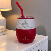 Vaso térmico de acero inoxidable con pajilla 20 oz