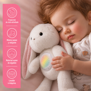 Conejo de peluche con luz nocturna y música