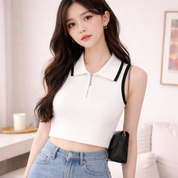 Top con zíper y cuello - Dressygt
