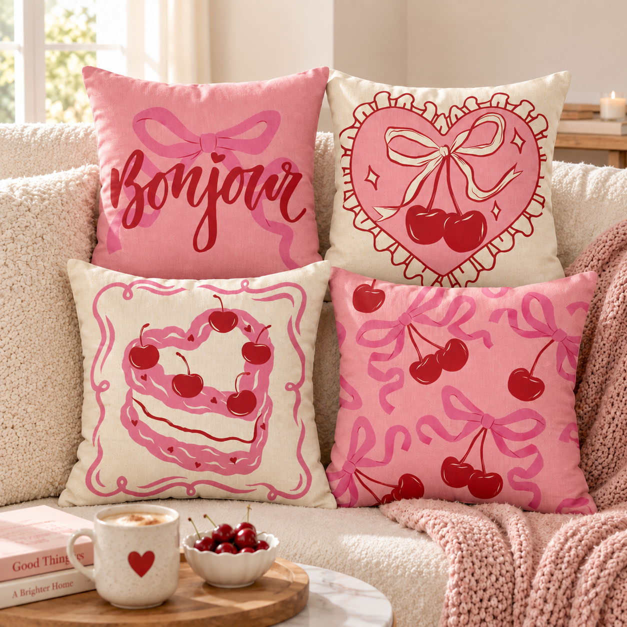 Set de 4 fundas pequeñas para cojín