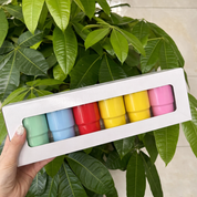 Set de 6 mini termos de 100 ml de acero inoxidable