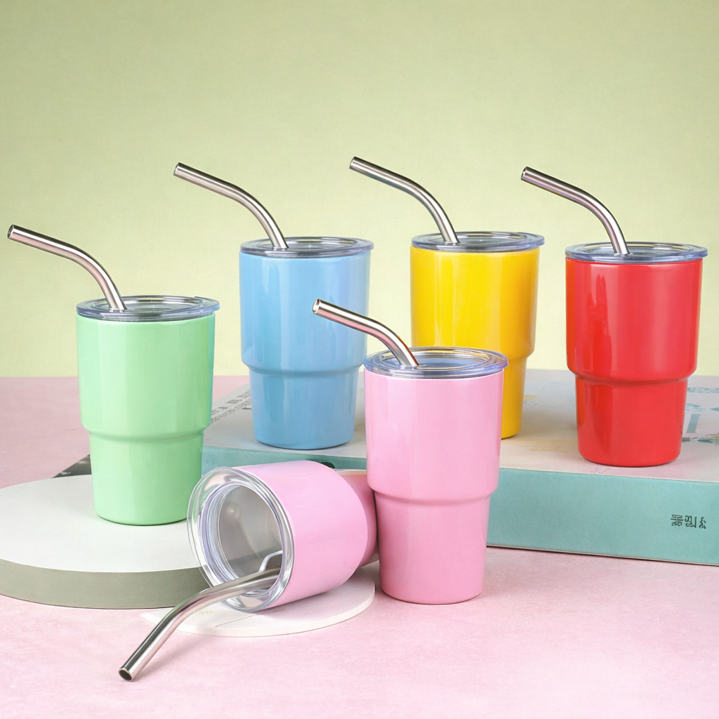 Set de 6 mini termos de 100 ml de acero inoxidable