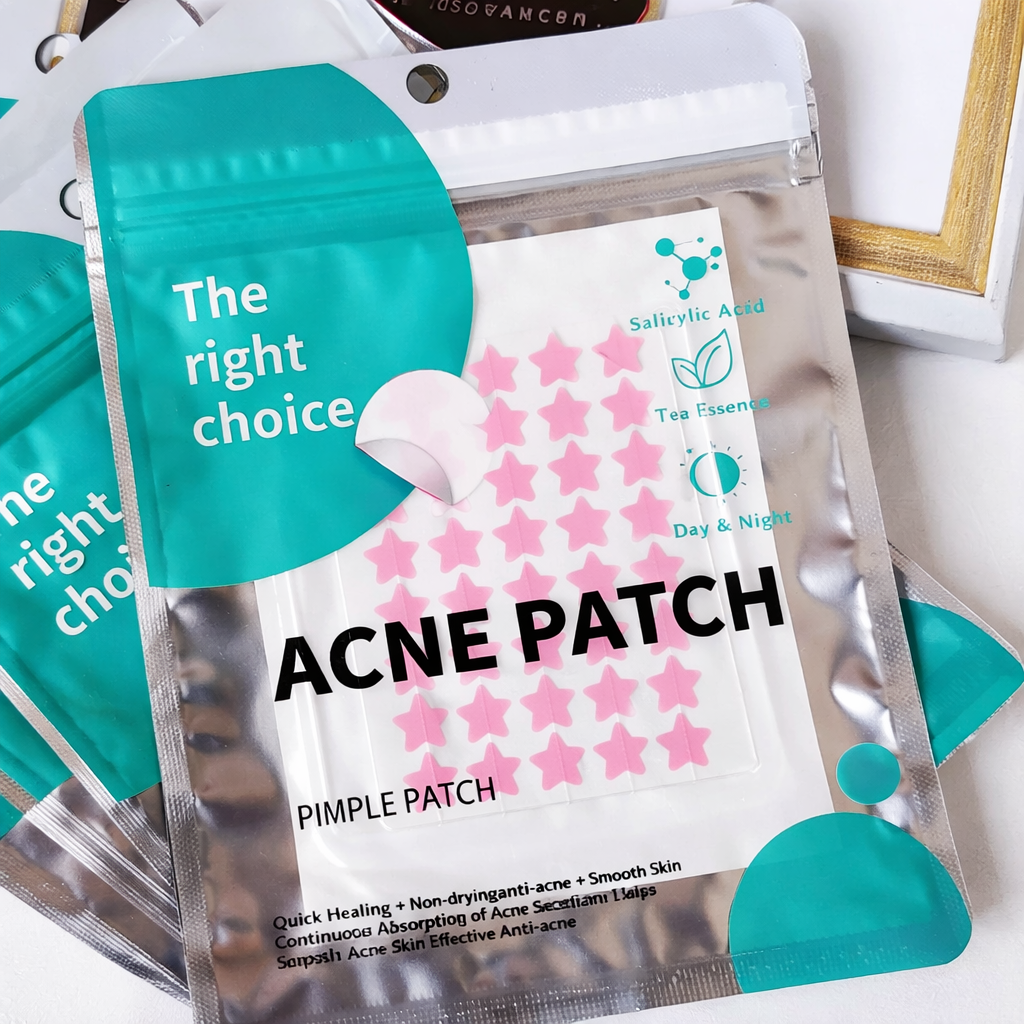 Parches para acné en forma de estrellas