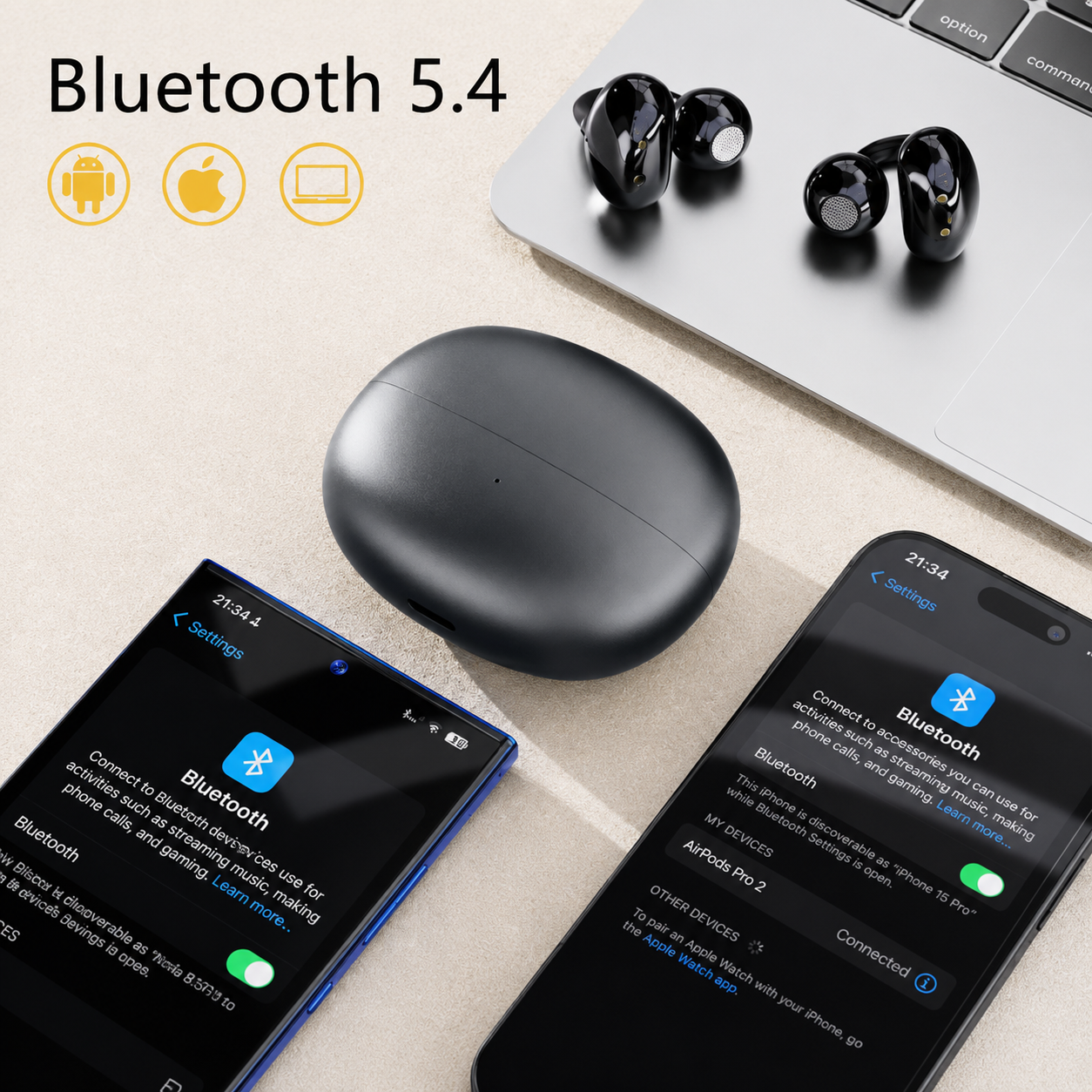 Audífonos bluetooth tipo Earbuds
