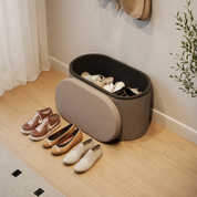 Taburete organizador tapizado