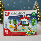 Set de construcción navideño de 28 piezas