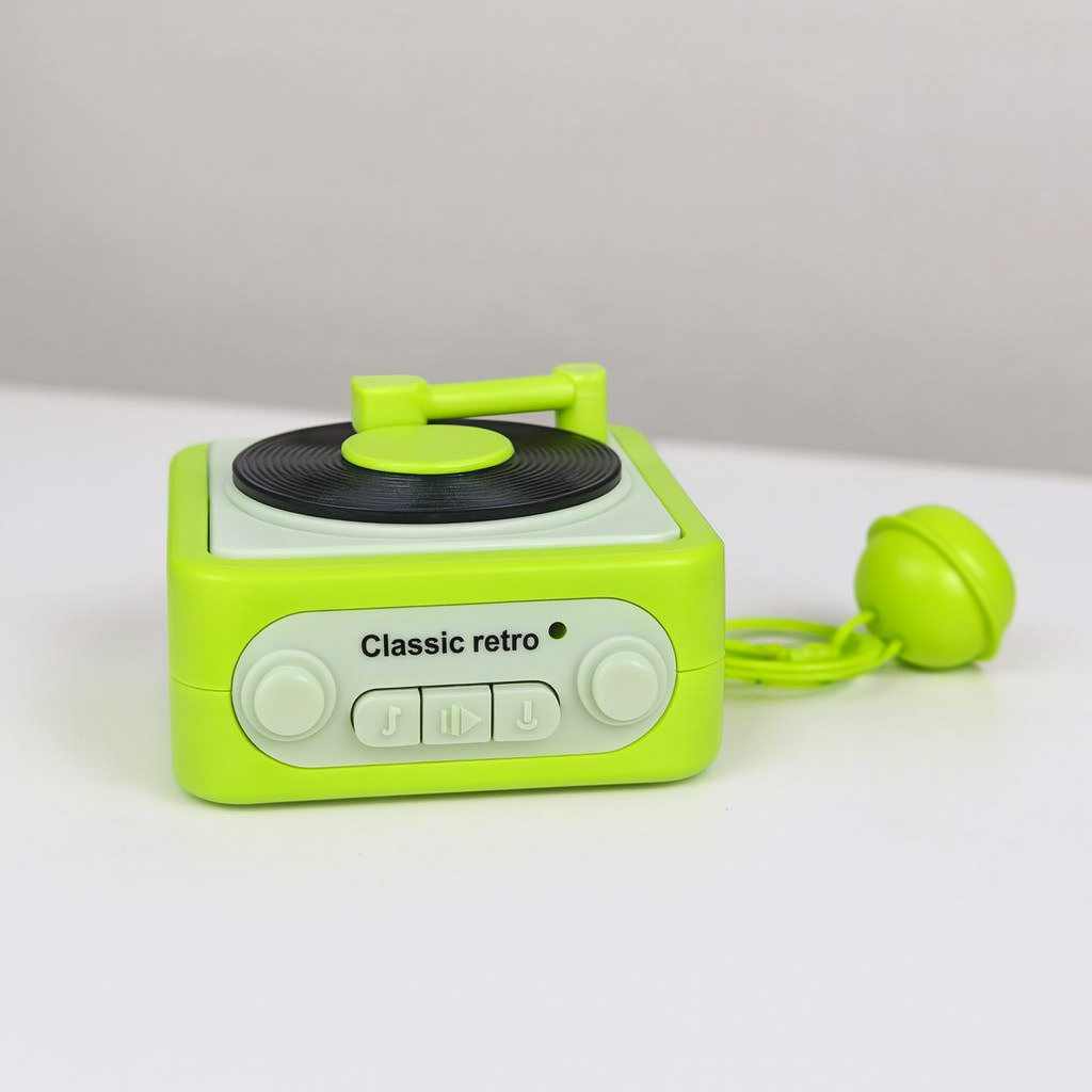 Mini bocina/grabadora retro portátil