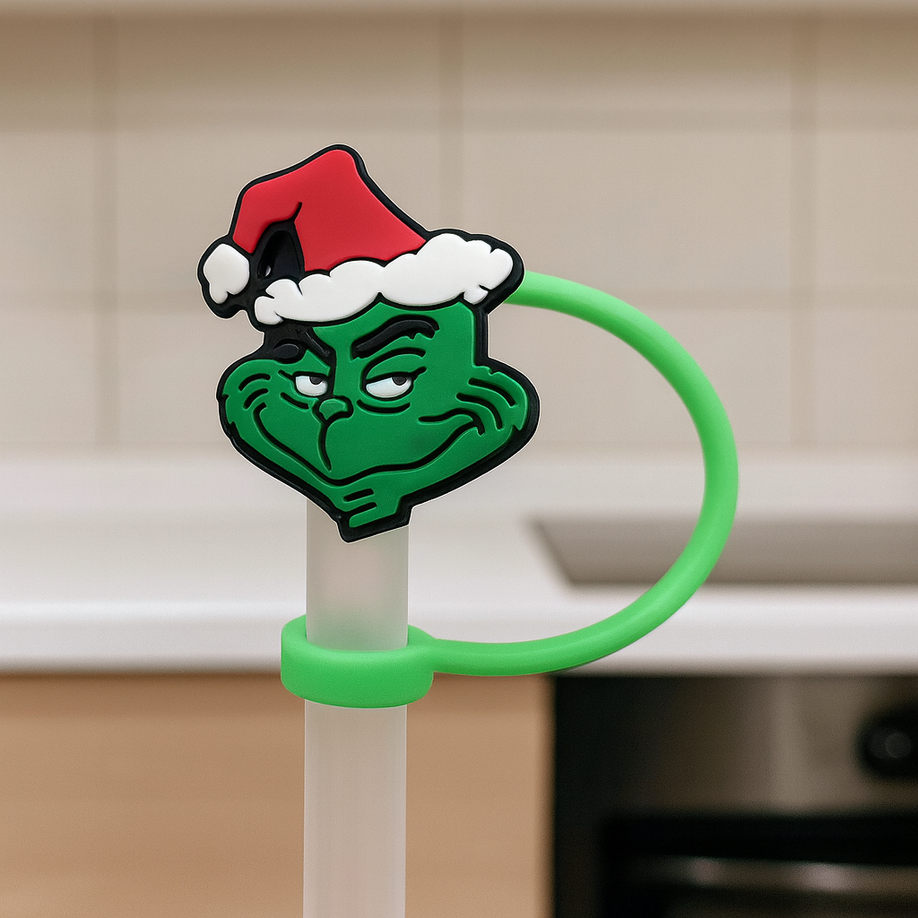 Protectores de pajilla del Grinch