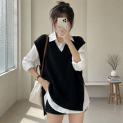 Chaleco Tejido Oversize Cuello V