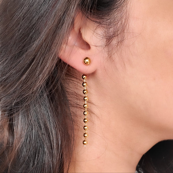 Aretes largos de bolas