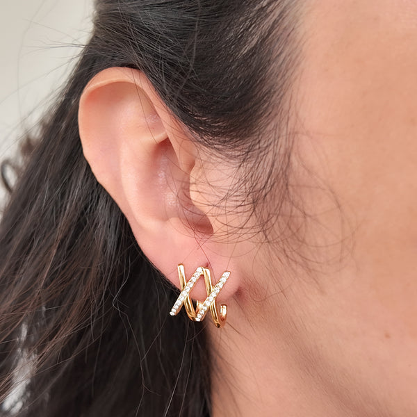 Aretes con forma de X