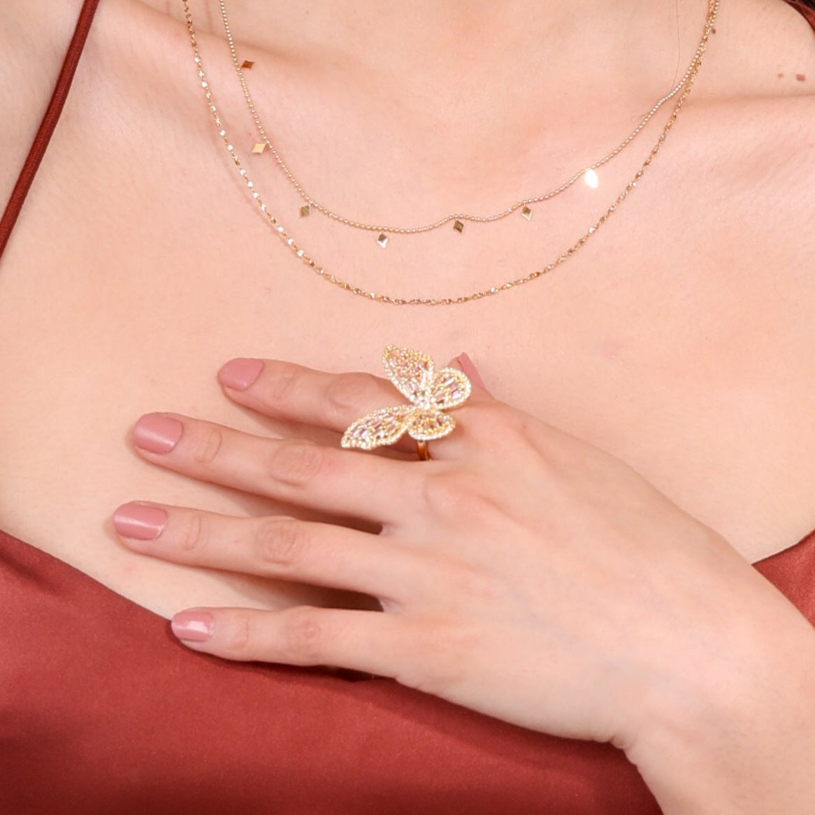Anillo con diseño de mariposa - Dressygt