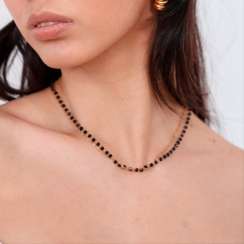 Collar doble de acero inoxidable