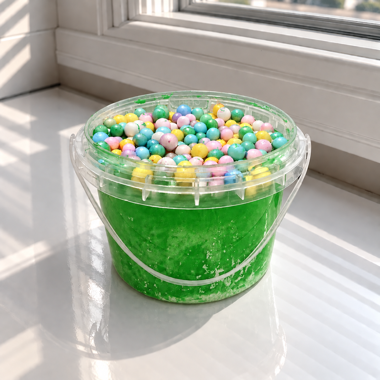Slime bubble con bolitas de colores