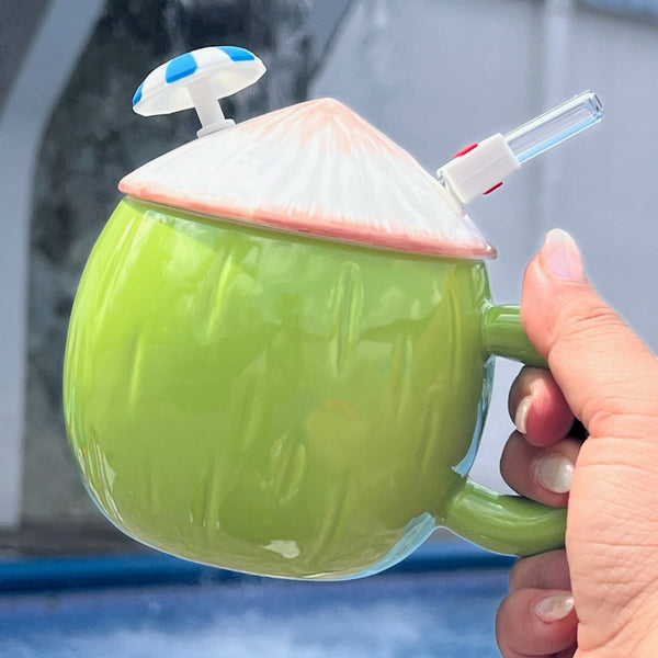 Taza con diseño de coco