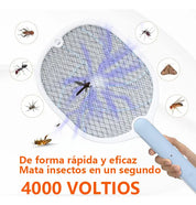 Raqueta eléctrica mata mosquitos recargable