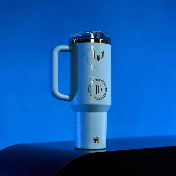 Termo de acero inoxidable con diseño de Messi - Dressygt