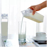 Botella transparente trendy tipo Caja de leche