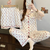 Pijama de 3 piezas con diseños girly