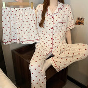 Pijama de 3 piezas con diseños girly