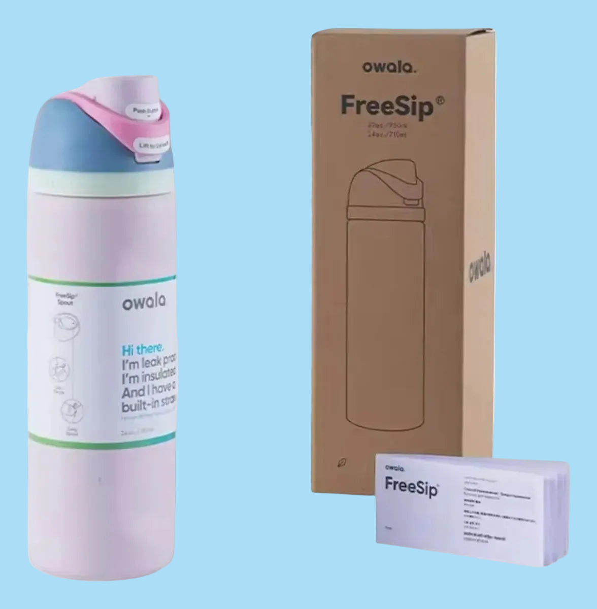 Termo de agua tipo Owala 24 oz.