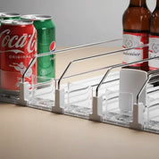 Organizador dispensador triple de bebidas para refrigerador