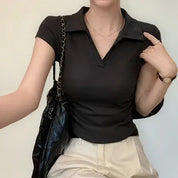 Blusa con cuello semi formal - Dressygt