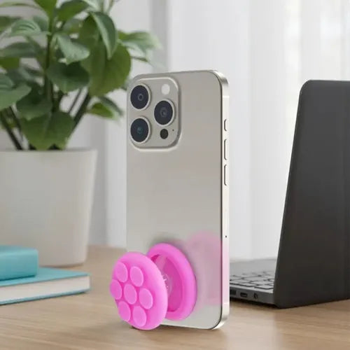 Soporte para celular tipo pop socket con ventosas