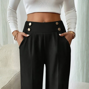 Pantalón de cintura alta wide leg - Dressygt