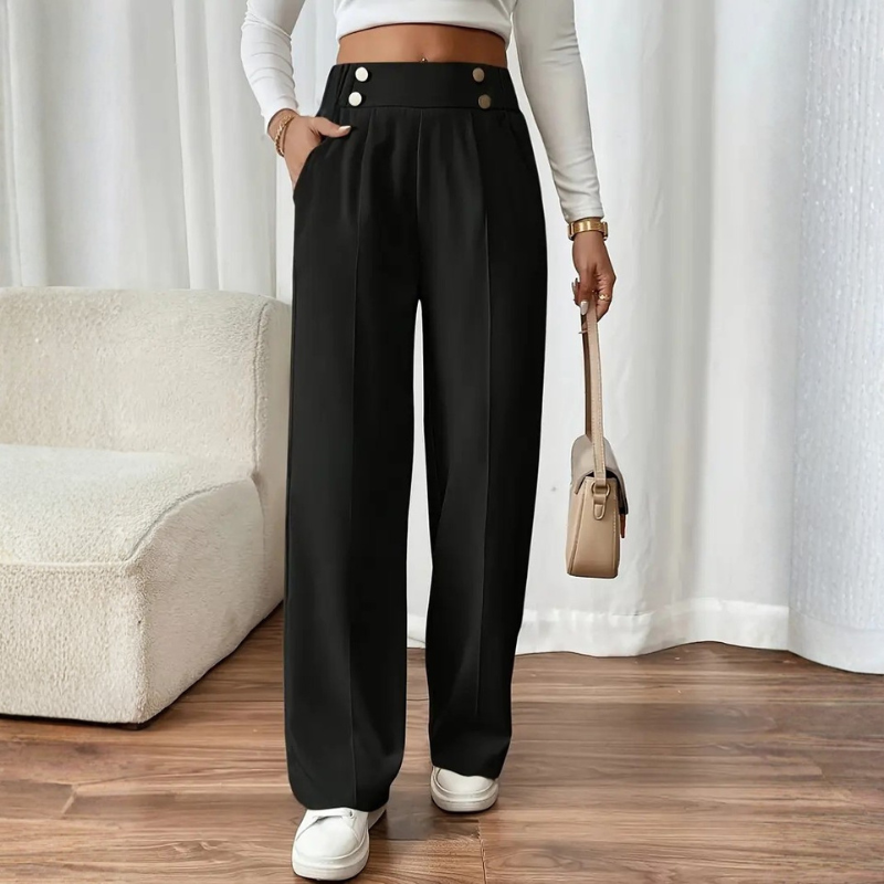 Pantalón de cintura alta wide leg - Dressygt