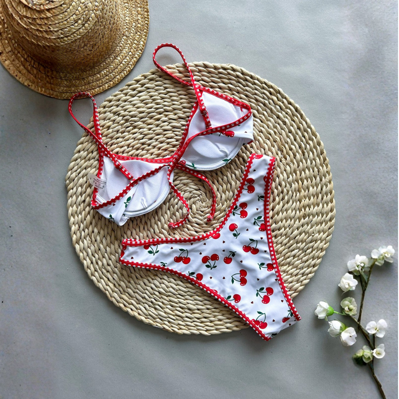 Traje de baño con diseño de cerezas - Dressygt