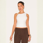 Top asimétrico con detalle dorado - Dressygt