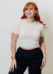 Conjunto de dos piezas manga corta y palazzo