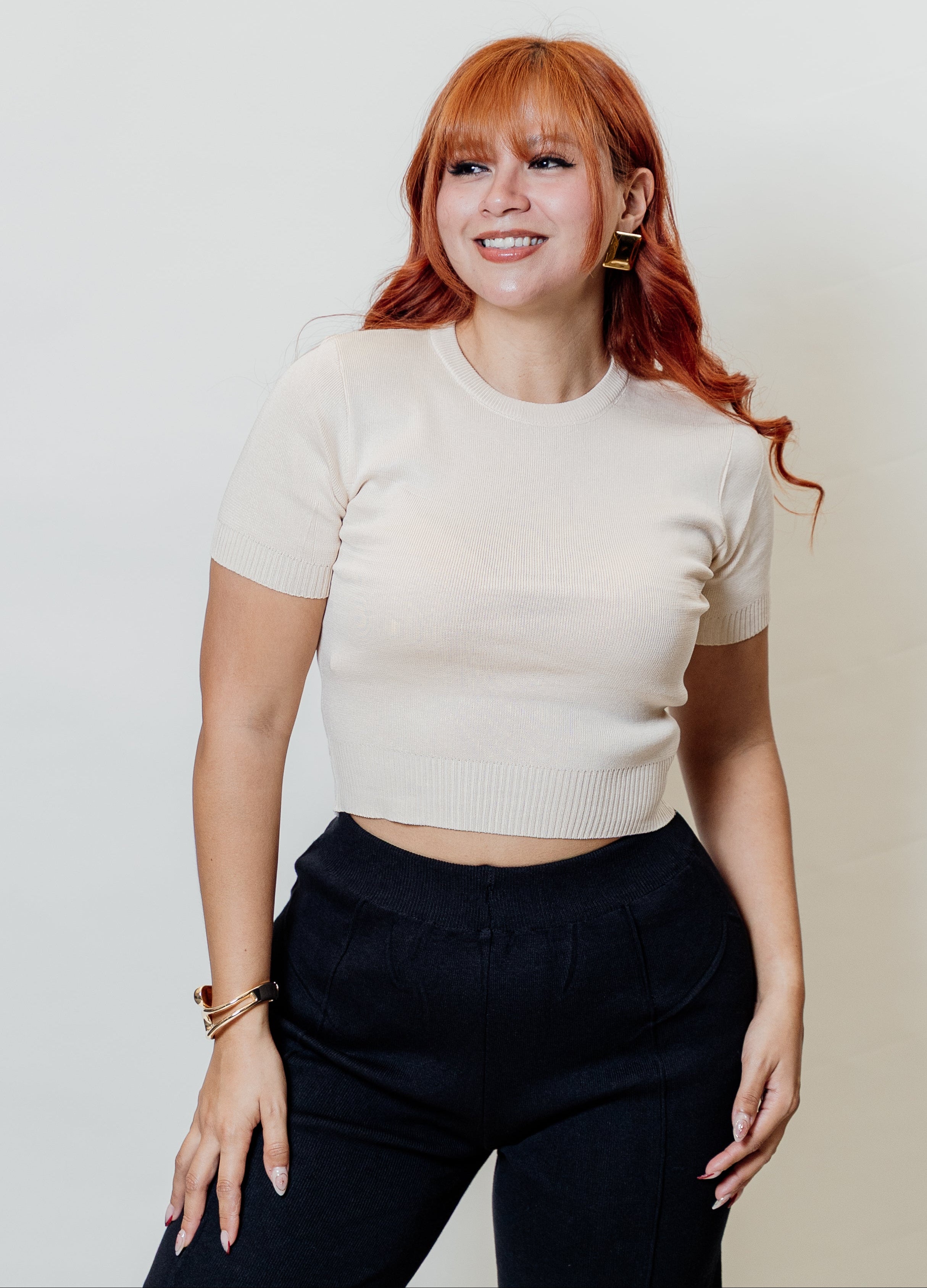 Conjunto de dos piezas manga corta y palazzo