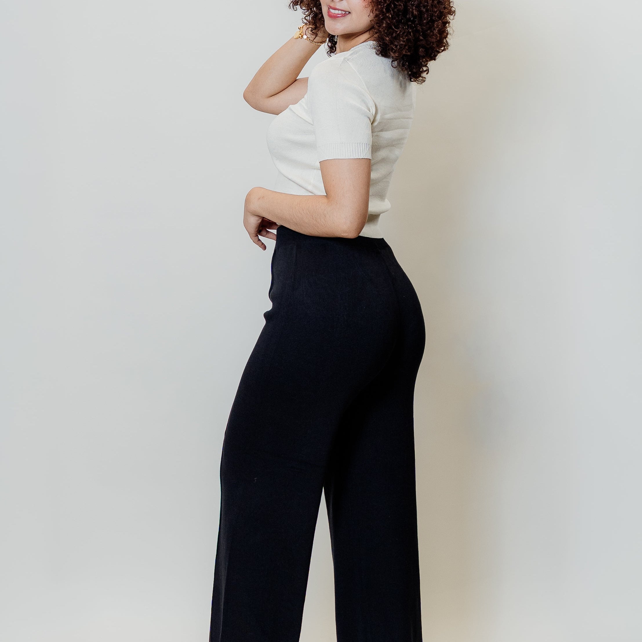 Conjunto de dos piezas manga corta y palazzo