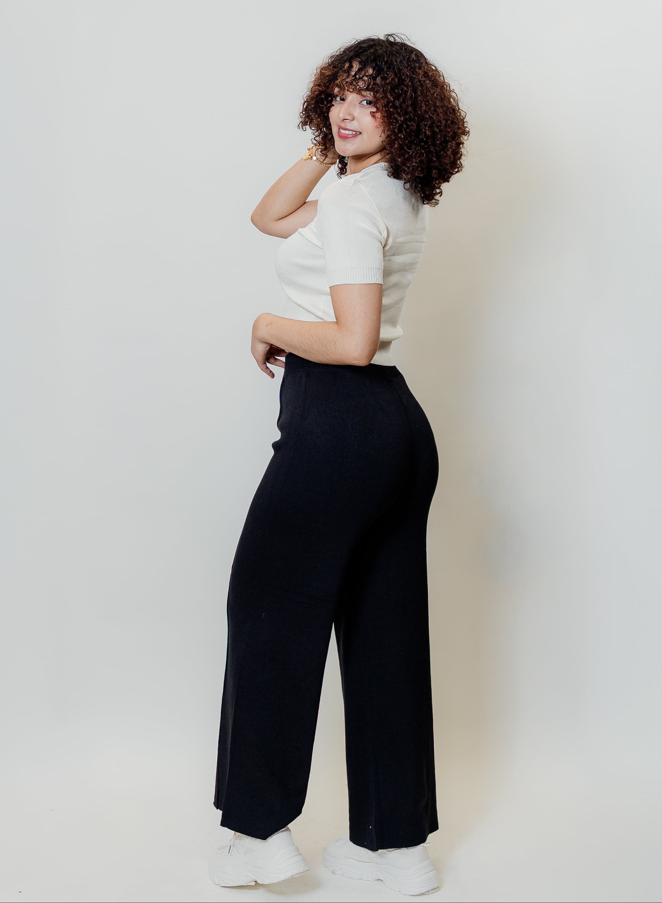 Conjunto de dos piezas manga corta y palazzo