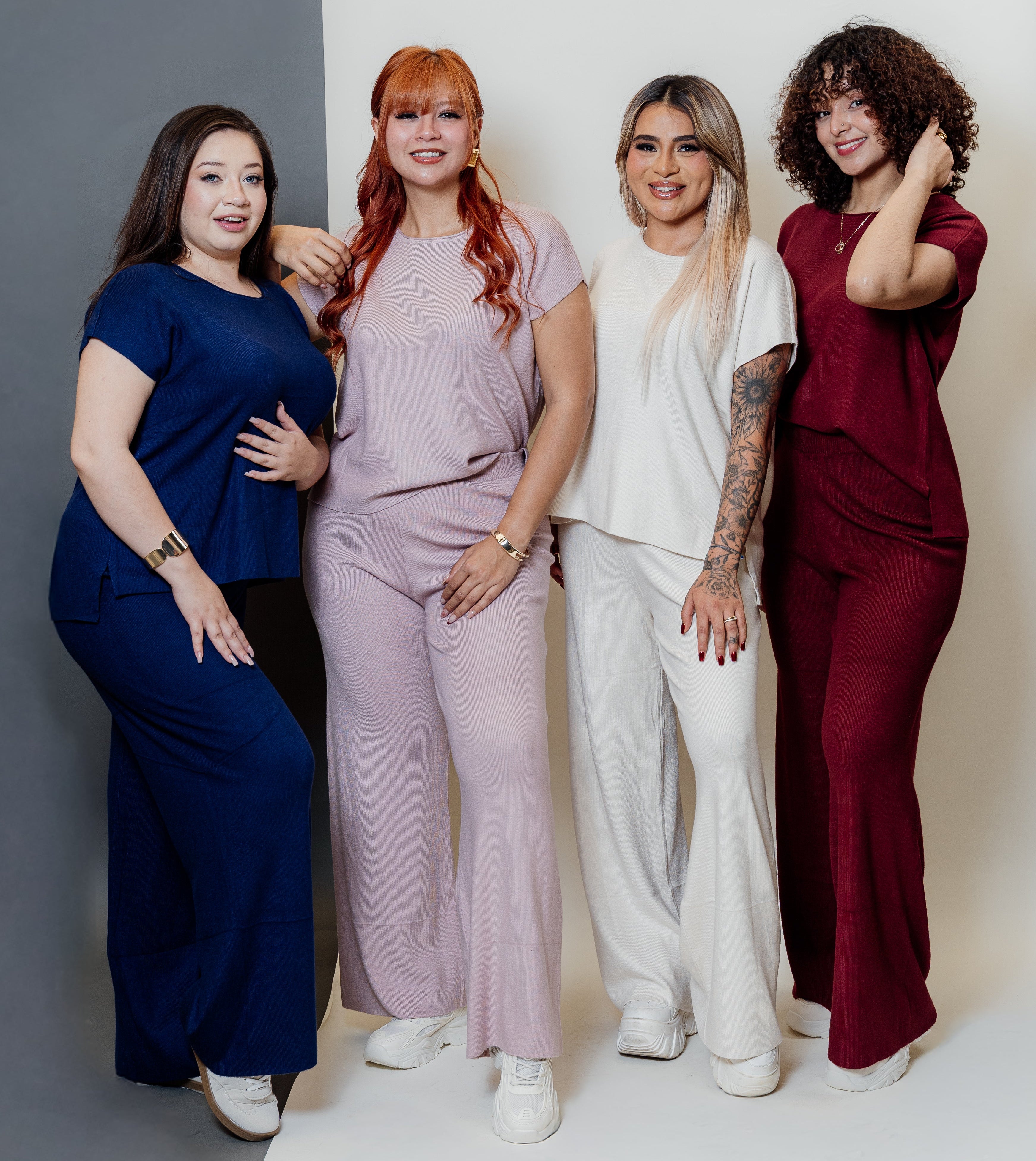 Conjunto comfy manga corta y pantalón palazzo