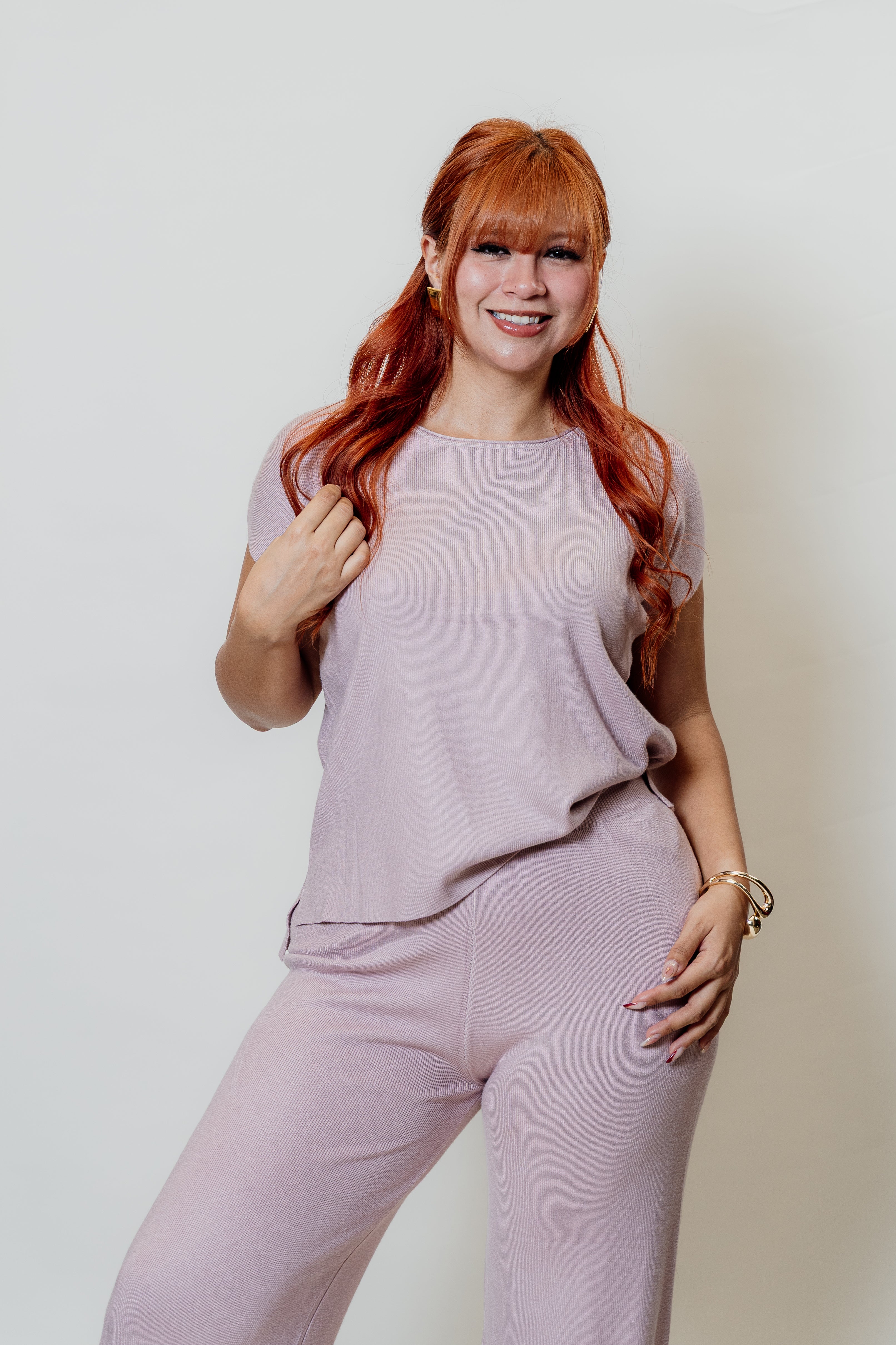 Conjunto comfy manga corta y pantalón palazzo