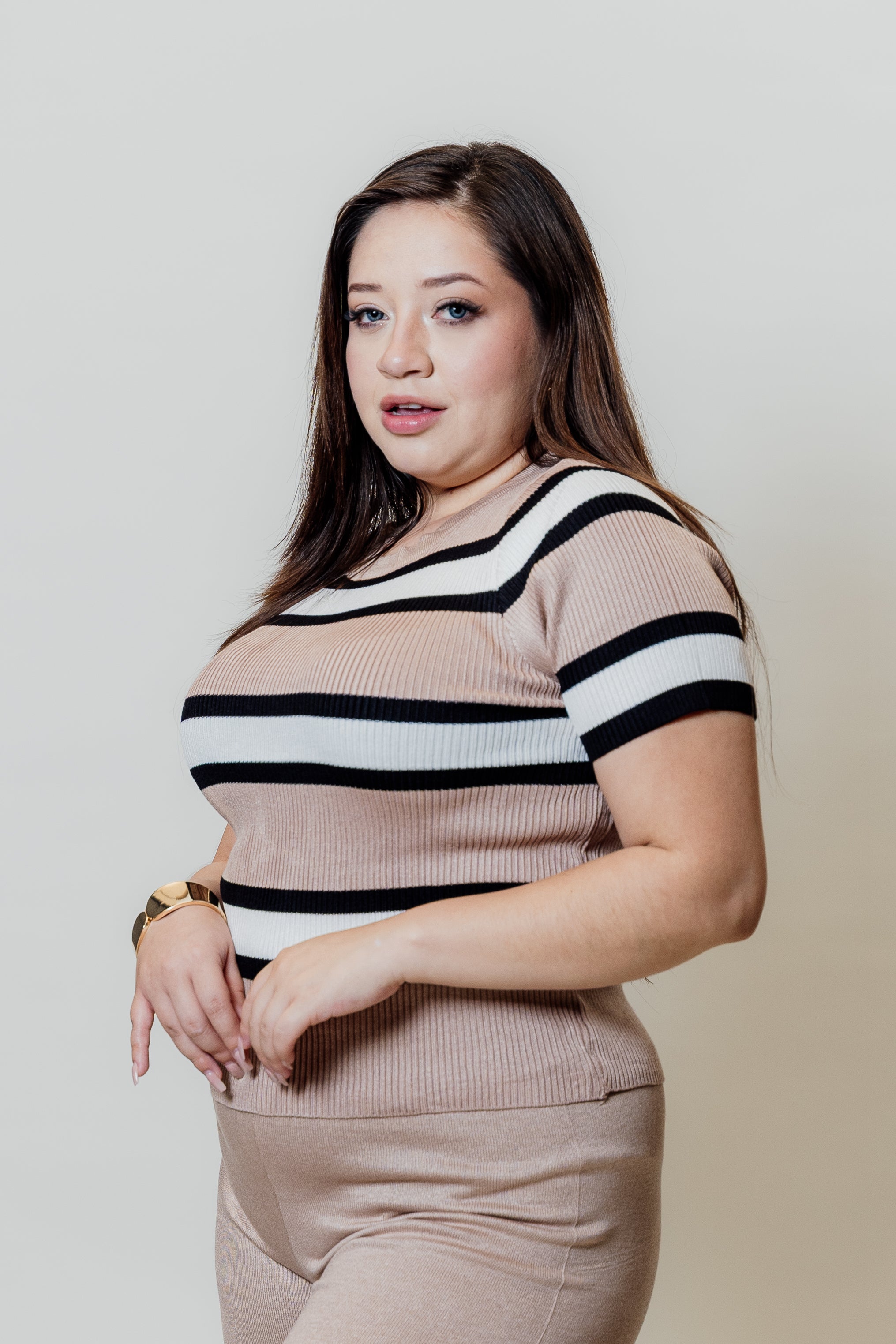 Conjunto de 2 piezas pantalón y blusa tela suave