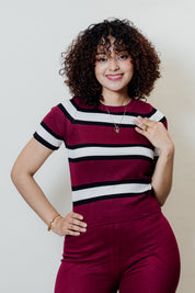 Conjunto de 2 piezas pantalón y blusa tela suave