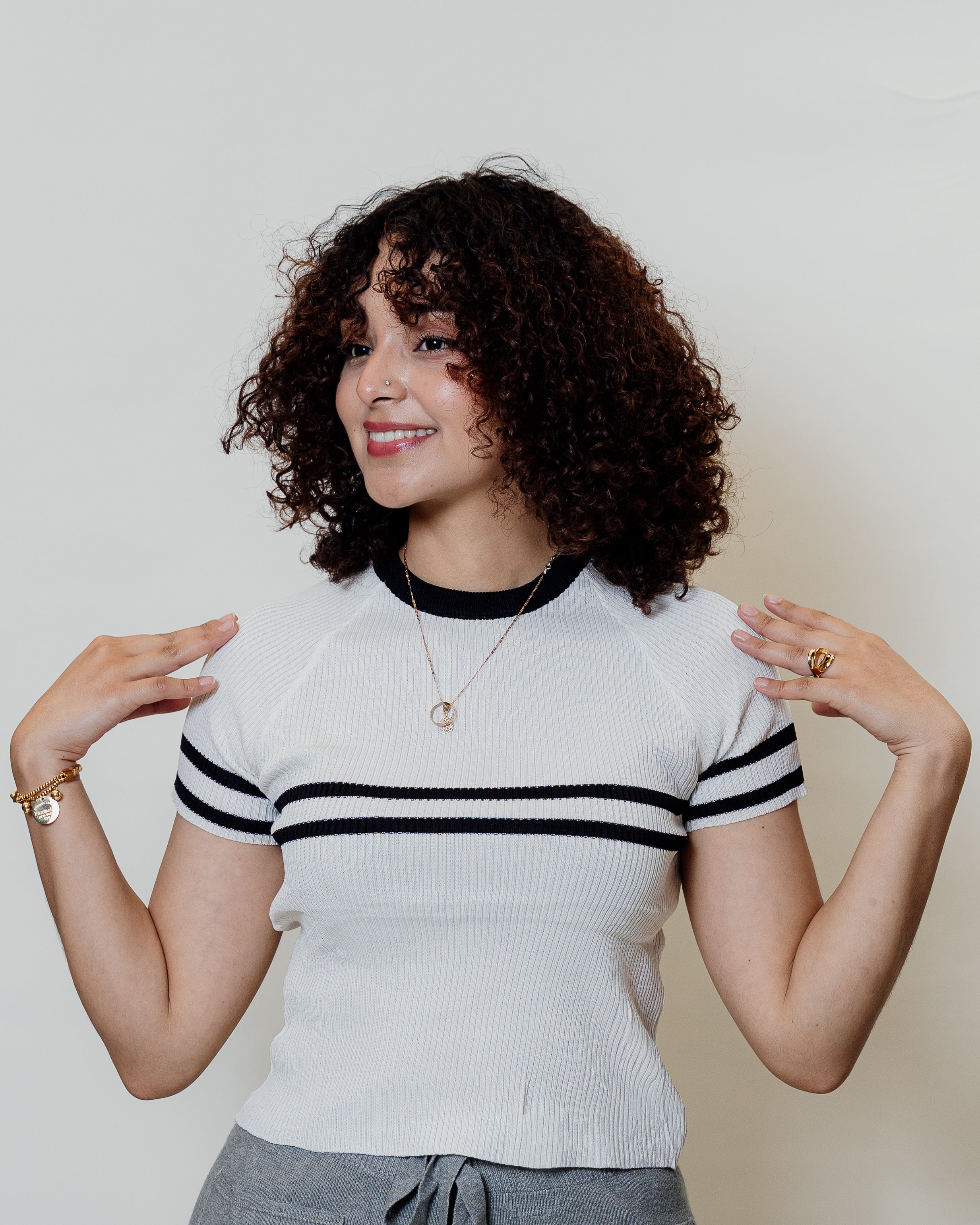 Blusa básica con rayas