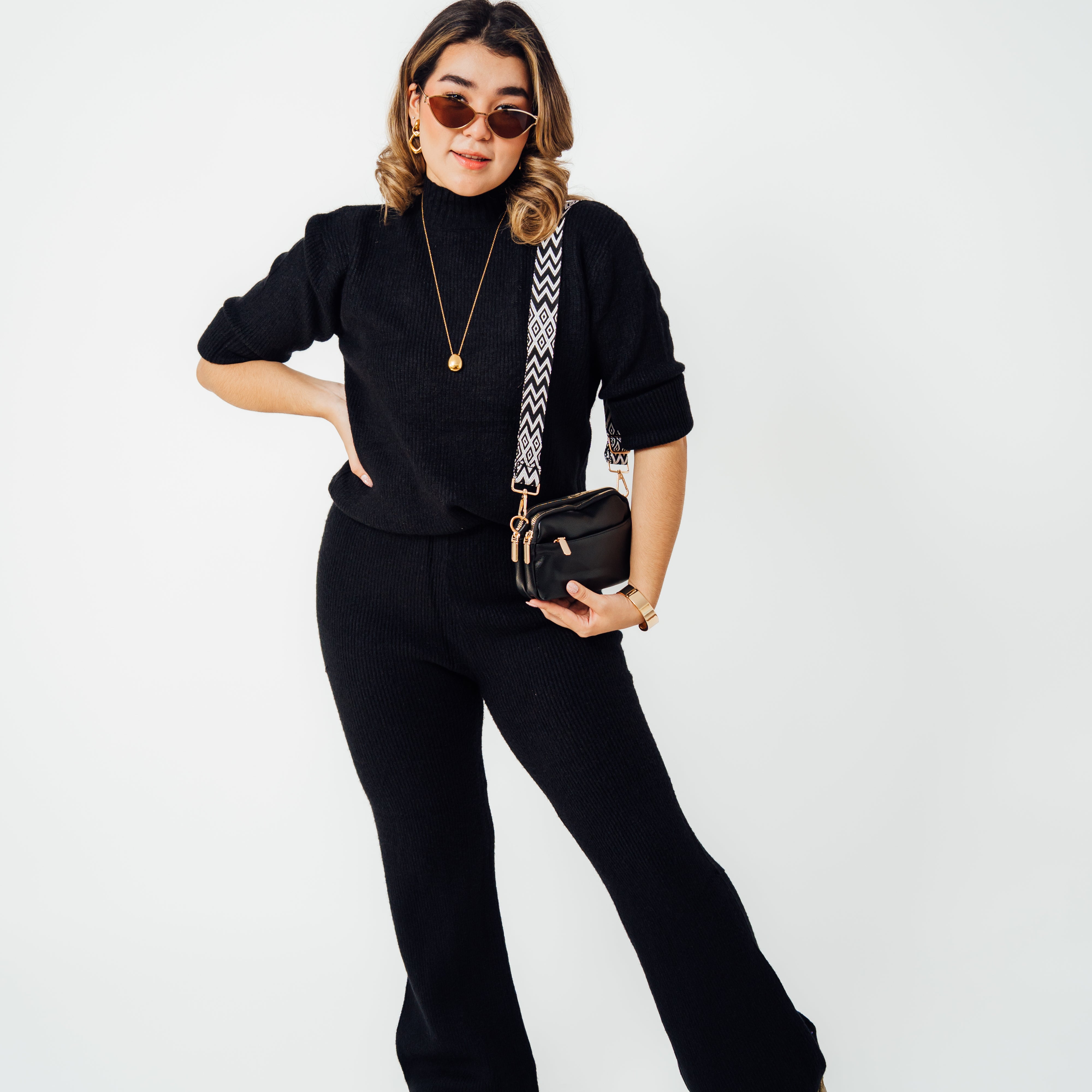 Conjunto de dos piezas de cuello alto