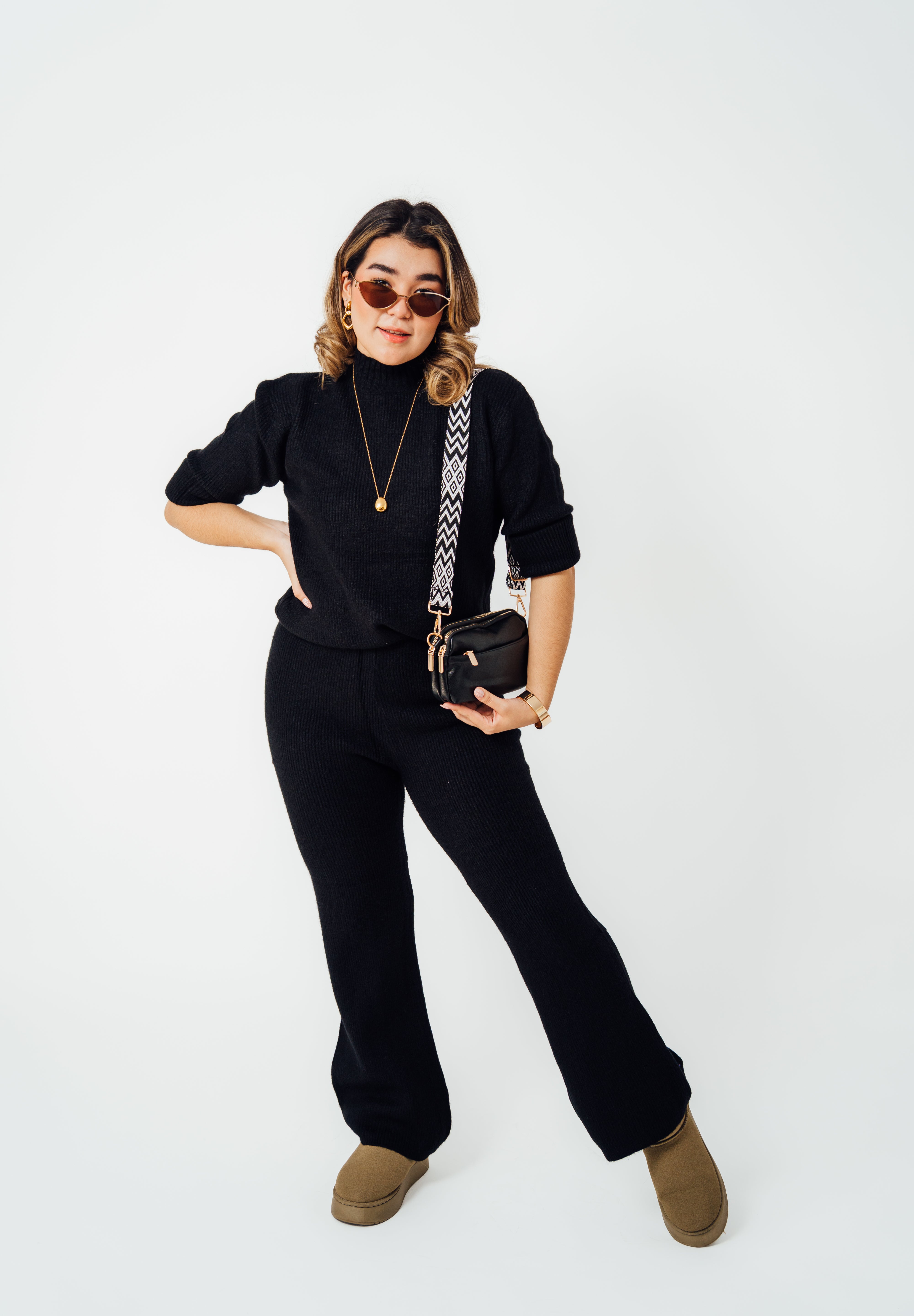 Conjunto de dos piezas de cuello alto