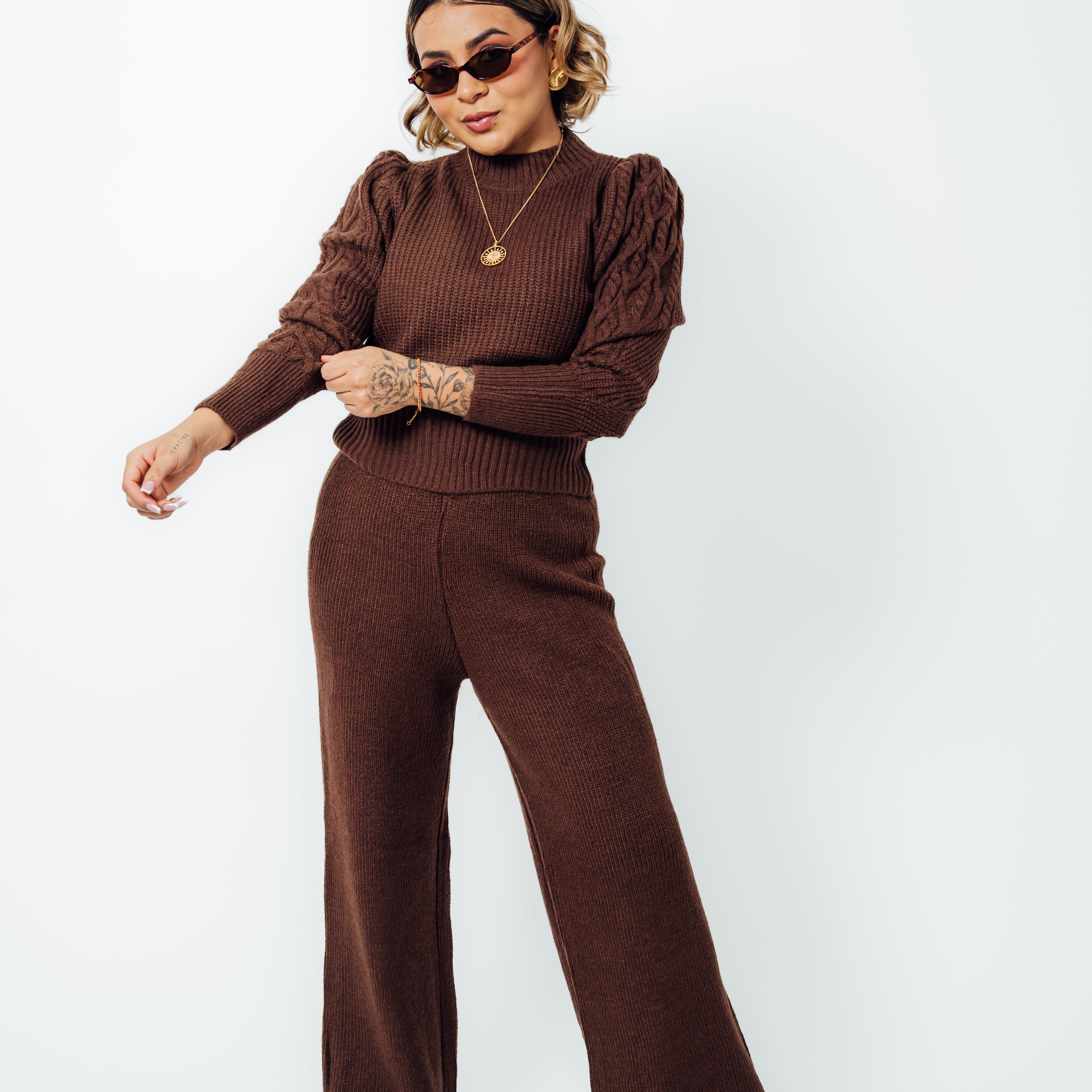 Conjunto de dos piezas de manga larga