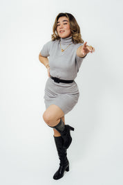 Vestido casual con cinturón